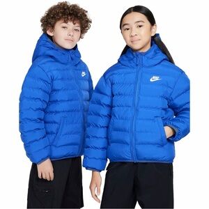Nike Sportswear Synthetic Fill Hooded Puffer Jacket Youth Kids sz XL Blue
